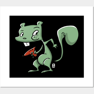 laser squirrel Posters and Art